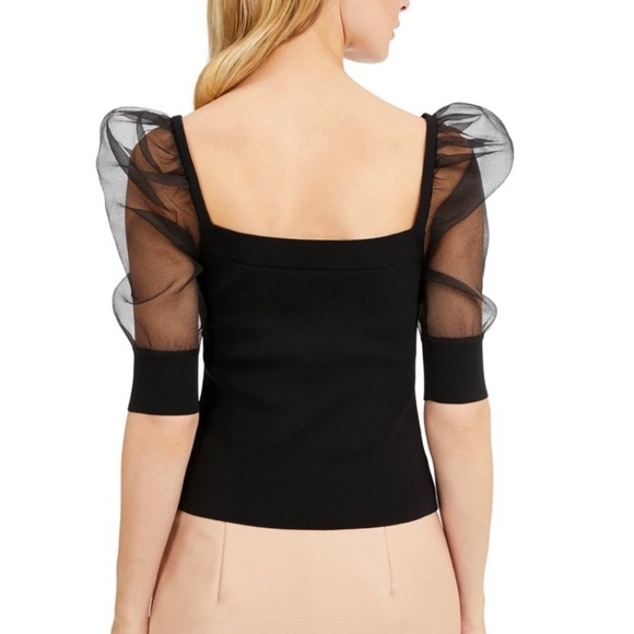 Bar III Puff Sleeve Top - Picture 4 of 4